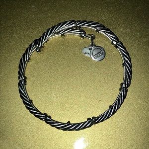 Silver Alex & Ani + (Energy) Wrap Bracelet